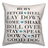 Red Barrel Studio Harshad Name Dog Words Throw Pillow RDBA2614